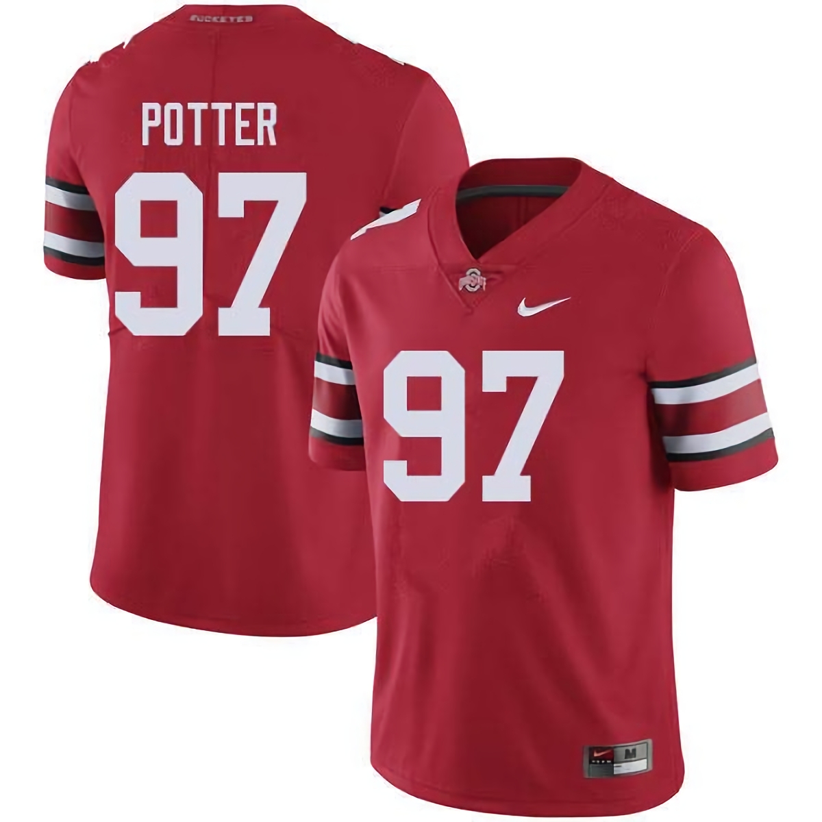 Noah Potter Ohio State Buckeyes Men's NCAA #97 Nike Red College Stitched Football Jersey HQU1356KJ